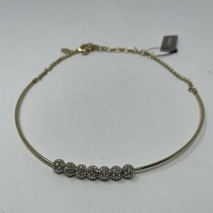 New Chico's Leigh Pave Collar Necklace 17.5"
